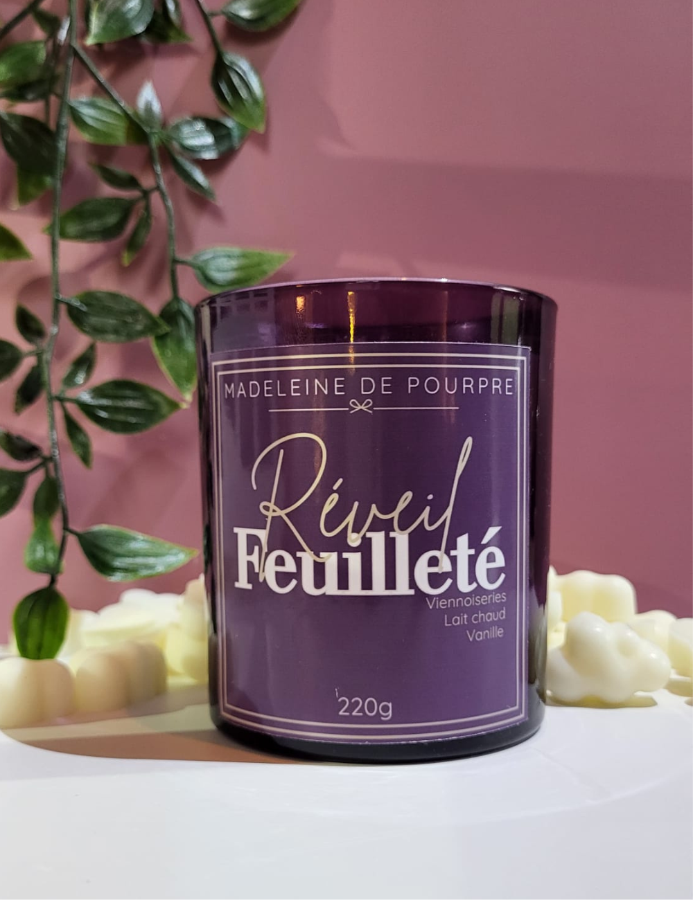 Réveil Feuilleté - Bougie Parfumée 220g
