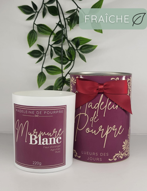 Bougie parfumée Murmure blanc 220g Cire végétale premium