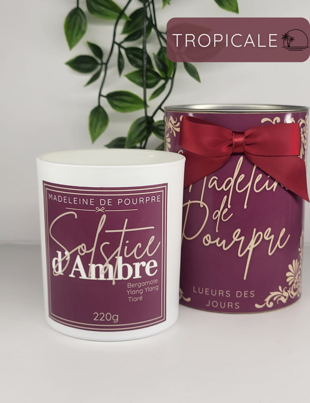 Solstice d'Ambre - Bougie Parfumée 220g - Cire Végétale Premium