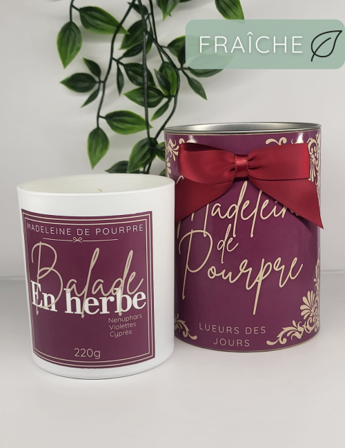 Bougie parfumée Herbe Coupée Cire 100% végétale Fragrance Haut de gamme