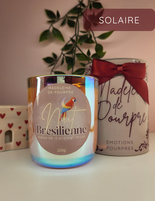 Bougie parfumée 220g cire végétale. Senteur Nuit brésilienne , Rio de Janeiro