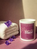 Bougie parfumée senteur douce linge propre. Notes fraîches. Cire végétale premium. Madeleine de Pourpre.