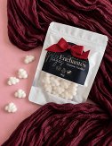 Madeleine de Pourpre.Fondants parfumés solides en forme de nuages. Cire végétale premium. Senteur flamme vanillée feu de bois.