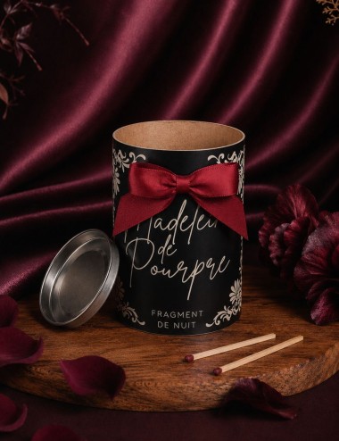 Boite cadeau Madeleine de Pourpre. Collection Fragment de Nuit.