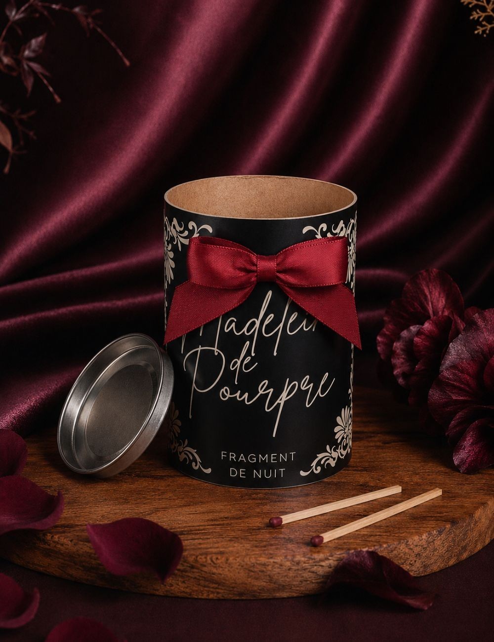 Boite cadeau Madeleine de Pourpre. Collection Fragment de Nuit.