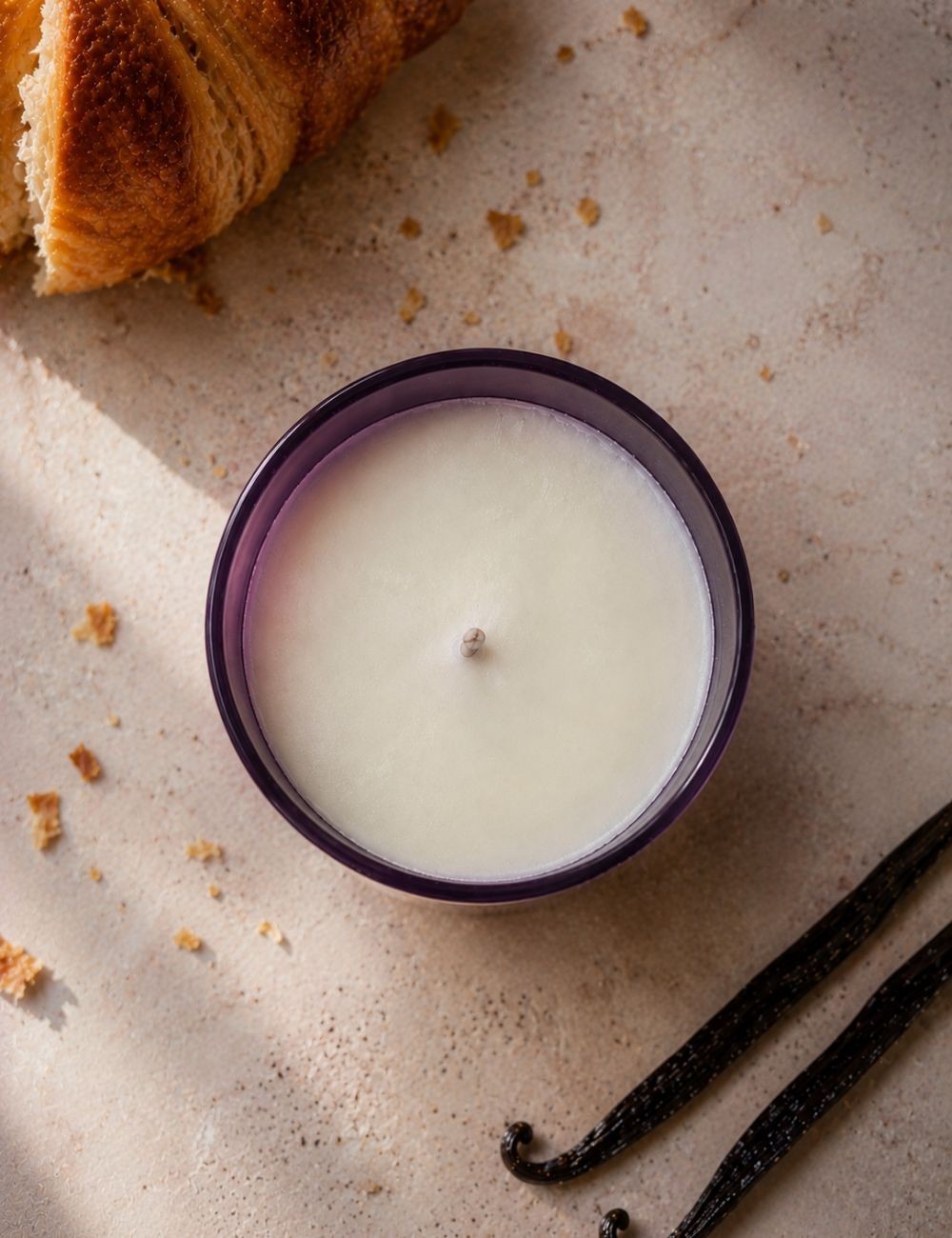 Cire végétale colza-coco. Bougie Madeleine de Pourpre. 100% d'origine naturelle. Biodégradable. Sans trace d'OGM