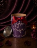 Boîte cadeau bougie parfumée Madeleine de Pourpre. Collection gourmande et raffinée Madeleine de Temps.