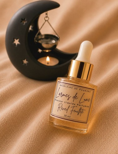 Larmes de Lune fondant liquide parfumé. Senteur sucrée et gourmande de croissant chaud. Madeleine de Pourpre.