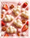 Nuages enchantés en cire végétale. Fondants parfumés Madeleine de Pourpre 100% d'origine végétale.