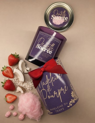 Bougie parfumée notes joyeuses Barbapapa , cire végétale premium madeleine de pourpre.