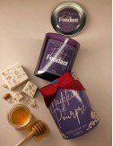 Bougie parfumée gourmande nougat blanc, miel, vanille douce. Cire végétale premium. Madeleine de Pourpre.