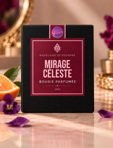 Mirage Céleste | Bougie Parfumée Poire & Fleur d’Oranger 220g