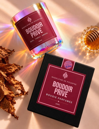Boudoir Privé - Bougie Parfumée 220g  | Miel,Tabac,Tonka